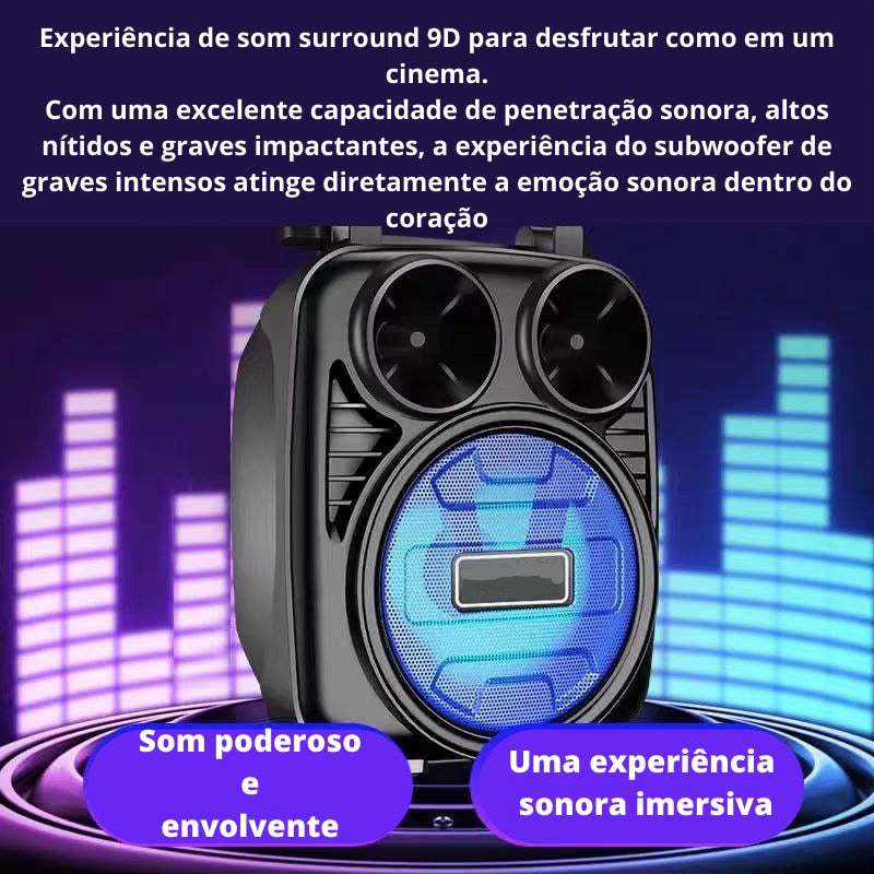 Caixa de Som Portátil Wireless Bluetooth Lo-1182 Nova Versão de Alto-Falante Experiência Imersiva Excelente Qualidade 9D