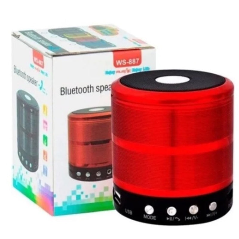 Mini Caixinha Som 887 Bluetooth Portátil Usb Mp3 Rádio, Cor Sortida