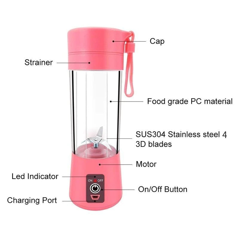 Mini Liquidificador portátil Smoothies, Misturadores de frutas, Multifuncional máquina de fazer suco.