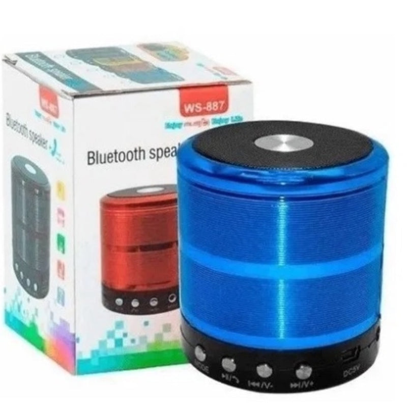 Mini Caixinha Som 887 Bluetooth Portátil Usb Mp3 Rádio, Cor Sortida