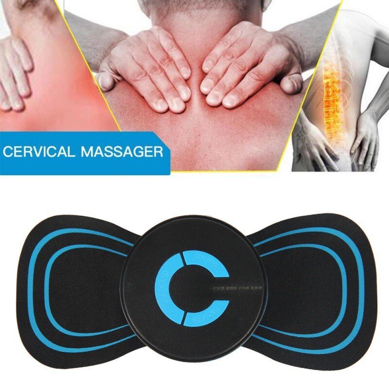 Adesivo de Massagem para Coluna Cervical, modelo de bateria, Massagem no pescoço, relaxamento, Alívio da Fadiga, massageador de cabeça, Fácil de Transportar