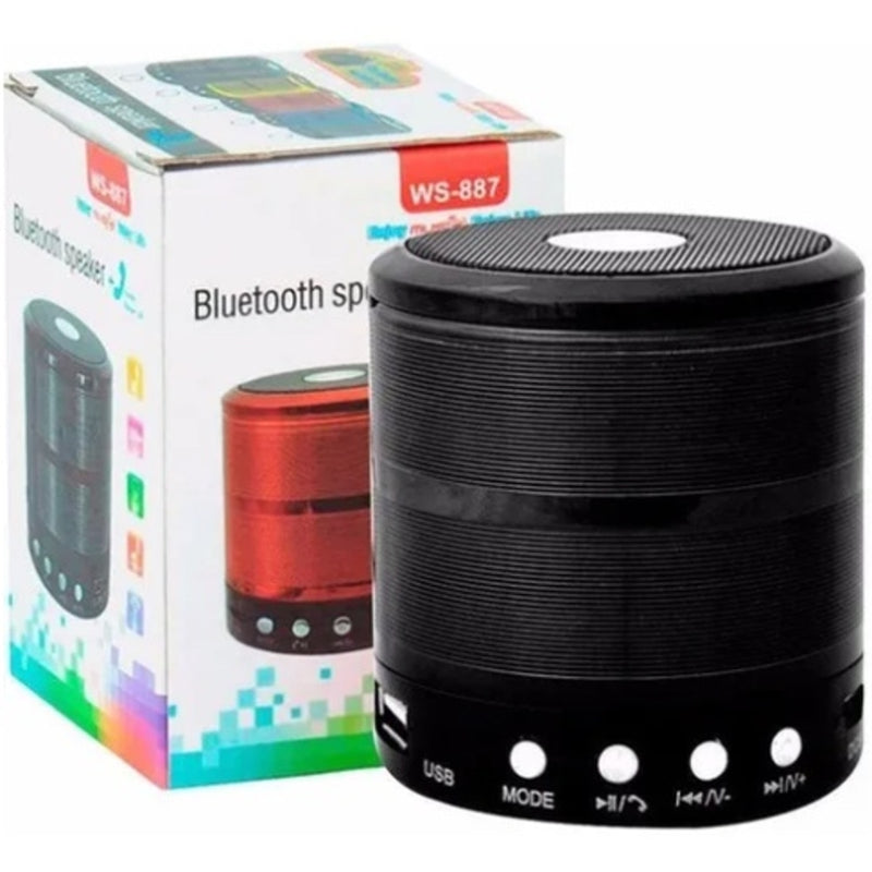 Mini Caixinha Som 887 Bluetooth Portátil Usb Mp3 Rádio, Cor Sortida